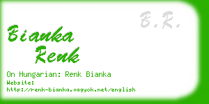 bianka renk business card